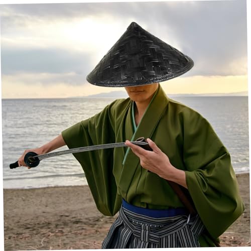 Hemobllo Ninja Hut Cosplay Deko Leichter Einzigartiger Kegelhut für Bühne Party Maskerade Eleganter Reishut für Freunde Stilvolles Accessoire Bequem Robust Tragbar Zufällige Farbe von Hemobllo