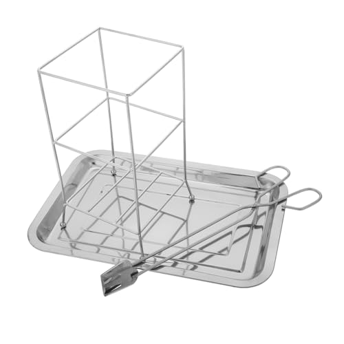Hemobllo Palettenregal aus Edelstahl Zangenclip für Verbrennungsanlagen Gebetspapier-Brennständer Brenngestell mit Zangenklammer Brenngestell aus Metall rahmen Stand Rostfreier Stahl Silber Hemobllo Palettenregal aus Edelstahl Zangenclip für Verbrennungsanlagen Gebetspapier-Brennständer Brenngestell mit Zangenklammer Brenngestell aus Metall rahmen Stand Rostfreier Stahl Silber von Hemobllo