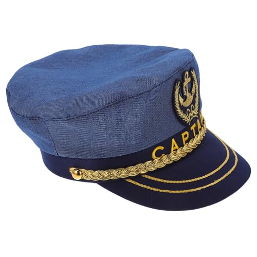Hemobllo Partyhut Kapitänsmütze Für Damen Bootshut Für Herren Matrosenmützen Matrosenhut Herren -baseballmütze Yacht Captain Hut Matrosenmütze Stoff von Hemobllo