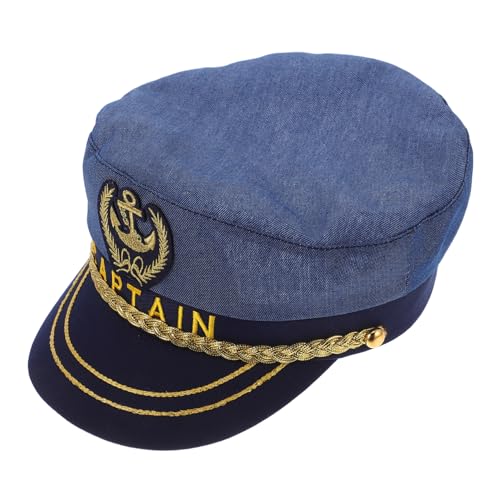 Hemobllo Partyhut Matrosenhut Herren Bootsmützen für Männer Matrosenzubehör für Damen Yacht Captain Hut Kapitänsmütze für Herren Kapitänsmütze für Damen Matrosenmützen Stoff von Hemobllo