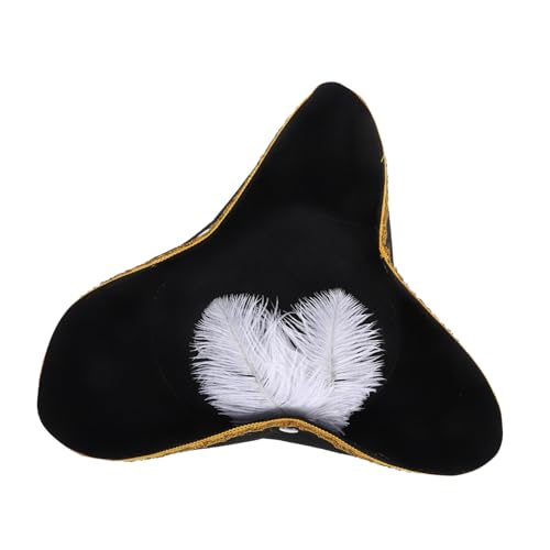 Hemobllo Piratenhut Festivalparty Cap Männer Piratenkostümzubehör Piratenkostümdekoration Cosplay-party-mütze Hut Für Karneval Party-kappe Cosplay Carnival Cap Piratenanzug Vlies Black von Hemobllo