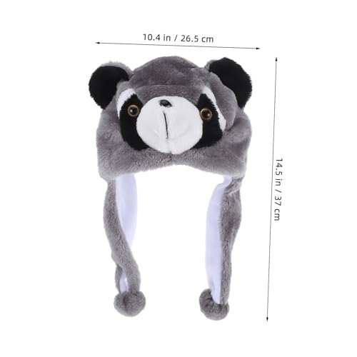 Hemobllo Plüsch Waschbär Mütze mit Ohren Weicher Winterhut für Erwachsene und Jugendliche Lustiger Kostüm Partyhut für Halloween Fotoshooting und Themenveranstaltungen Einheitsgröße Hemobllo Plüsch Waschbär Mütze mit Ohren Weicher Winterhut für Erwachsene und Jugendliche Lustiger Kostüm Partyhut für Halloween Fotoshooting und Themenveranstaltungen Einheitsgröße von Hemobllo