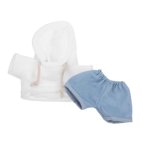 Hemobllo Plüschbär Puppenkleidung Mini Kuscheltiere Hoodie Jeans Outfit Weiches Austauschbares Bekleidungsset für Puppen Stylische Kleidung für Plüschtiere Einfache Vielseitig und Bequem von Hemobllo