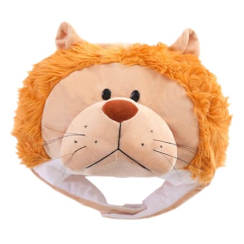 Hemobllo Plüschkapuze lustiger Löwenhut Löwe-Hut- für Erwachsene Plüschhut Tiere Hut Löwe Cosplay-Accessoire Urlaubskopfbedeckung festliche Kopfbedeckung Urlaubshut Partyhut Kostümhut von Hemobllo