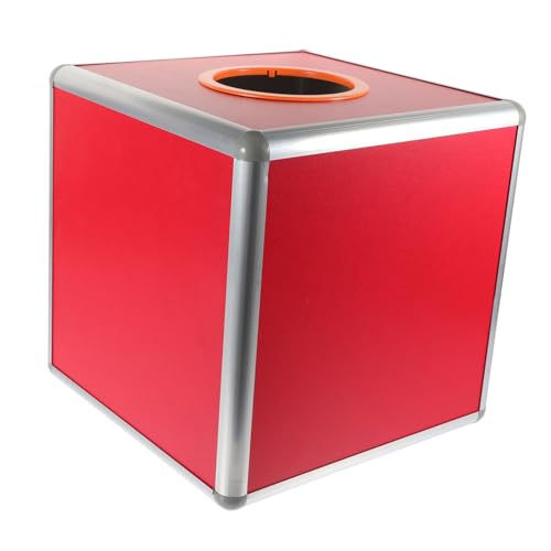 Hemobllo Rote Lotteriebox Mittelgroß Raffle Ticket Box für Party Spendenbox Spielkarten Aufbewahrung Multifunktional und Sichtschutz Farbe Farbe von Hemobllo