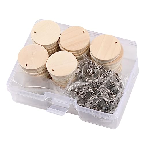 Hemobllo Runde Holzscheiben mit Teiliges Naturbelassenes DIY Schlüsselanhänger Set Robuste Blanko Holzscheiben für Basteln Malen Schlüsselringe Vielseitig Verwendbar Praktische Hemobllo Runde Holzscheiben mit Teiliges Naturbelassenes DIY Schlüsselanhänger Set Robuste Blanko Holzscheiben für Basteln Malen Schlüsselringe Vielseitig Verwendbar Praktische von Hemobllo