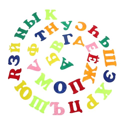 Hemobllo Russische Alphabet Aufkleber aus Filz und Vliesstoff Selbstklebend Schadstofffrei Dekorativ und Pädagogisch für Kindergarten und Frühförderung Einfach Anzubringen und von Hemobllo
