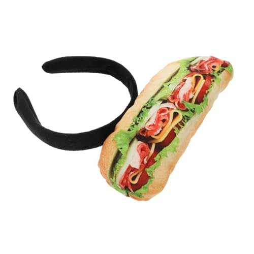 Hemobllo Sandwich Haarreif Lustiges Stirnband für Festivals Kreative Kopfbedeckung für Partys Vielseitig Einsetzbar für Cosplay und Foto Requisiten Bequem von Hemobllo