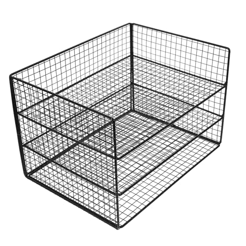 Hemobllo Schreibtisch Bücherregal aus Schwarzem Großer Kapazität Zarter Buch Organizer für Büro und Zuhause Zeitschriftenhalter Dokumentenablage Stöckig von Hemobllo
