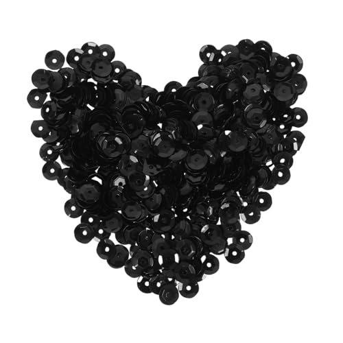 Hemobllo Schwarze Pailletten zum Basteln Glitzernde Spangles für DIY Kunsthandwerk Scrapbooking Dekoration Hemobllo Schwarze Pailletten zum Basteln Glitzernde Spangles für DIY Kunsthandwerk Scrapbooking Dekoration von Hemobllo