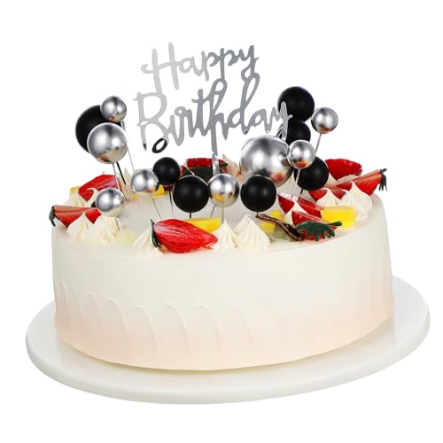 Hemobllo Schwarze und Silberne Cake Topper Teilig Papier Cake Balls Tortendeko für Hochzeit Geburtstag Babyparty Stilvolle Leichte und Einfach zu Platzierende Tortendekoration Hemobllo Schwarze und Silberne Cake Topper Teilig Papier Cake Balls Tortendeko für Hochzeit Geburtstag Babyparty Stilvolle Leichte und Einfach zu Platzierende Tortendekoration von Hemobllo