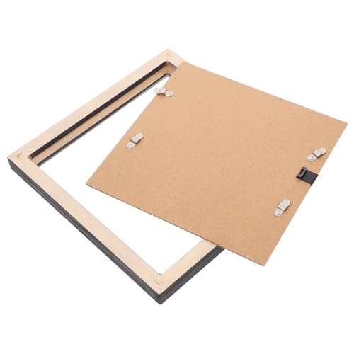 Hemobllo Schwarzer Holz Bilderrahmen Tiefes Display Shadow Box zum Aufstellen und Aufhängen Multifunktional für Fotos Kunstwerke und Alben Minimalistisches Design mit Klarem Sichtfenster von Hemobllo