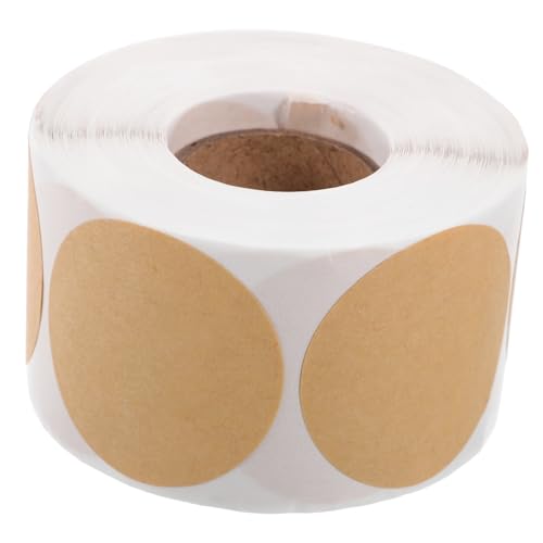 Hemobllo Selbstklebende Runde Kraftpapier Aufkleber Blanko Sortieretiketten für Gläser Geschenkaufkleber mit Stark Haftender Rückseite zum Beschriften und Organisieren Hemobllo Selbstklebende Runde Kraftpapier Aufkleber Blanko Sortieretiketten für Gläser Geschenkaufkleber mit Stark Haftender Rückseite zum Beschriften und Organisieren von Hemobllo