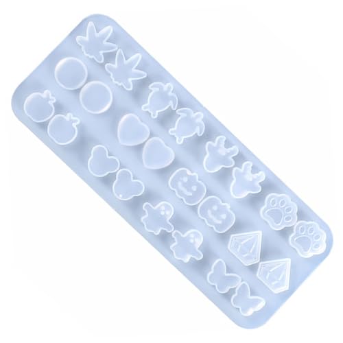 Hemobllo Silikon Ohrstecker Form DIY Epoxidharz Gießform Silikonform für Kreative Ohrring Herstellung Weich und Langlebig Leicht zu Reinigen für Bastler und Schmuckgestaltung von Hemobllo