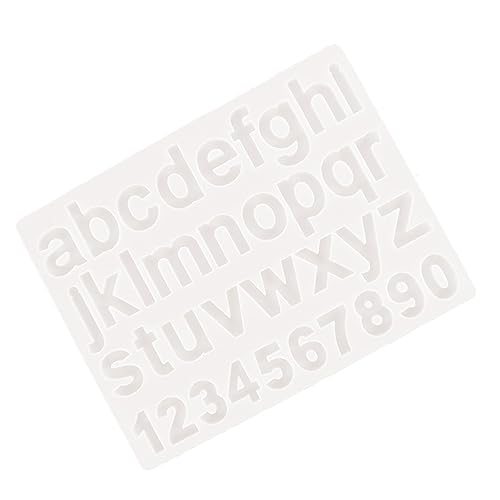Hemobllo Silikonform Buchstaben und Zahlen Wiederverwendbar Langlebig Non Stick DIY Epoxidharz Schmuck Gießform für Anhänger Kekse Eiswürfel und Bastelideen von Hemobllo