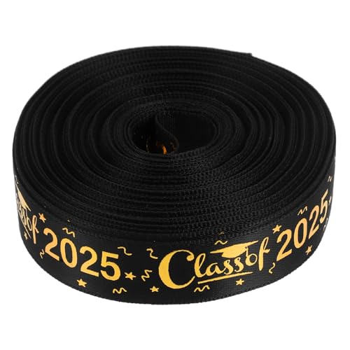 Hemobllo Staffelungsband Band für Geschenkband selber machen Präsentieren Sie Wickelbänder geschenkverpackung party dekoration Band für die Party Abschlussfeierband Polyester Black von Hemobllo