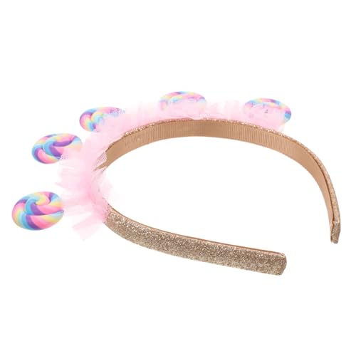 Hemobllo Stirnband Für Lollipop Haarschmuck Mädchen Stirnbänder Süßigkeiten-stirnband Stirnband Für Die Party Zuckerstangen-haarband Lollipop-haarreifen Funkelnd Kleinkind Plastik von Hemobllo