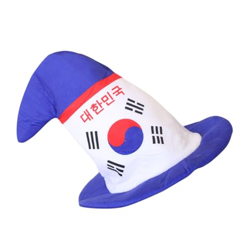 Hemobllo Südkorea Flaggenhut Kuscheliges Festival Cap Leichtes Foto Requisit Lustige Kostüm Kopfbedeckung für Party und Events von Hemobllo