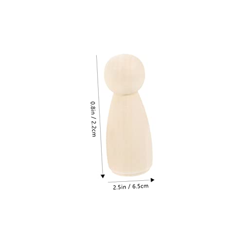 Hemobllo Teiliges DIY Holzfiguren Unbemalte Holzpuppen mit Zufälligen Bunten Natürliche Holzsteckpuppen für Basteln Kreative Holzspielzeug Deko und Weihnachtsdekoration Zufällige Farbe von Hemobllo
