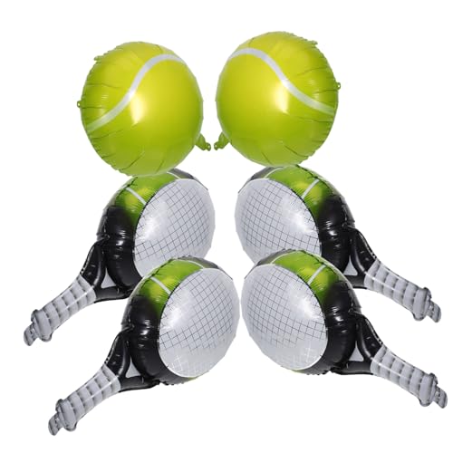 Hemobllo Teiliges Tennis Ballon Aluminiumfolie Luftballons mit Hellen Tennisbällen und Grünen Tennisschlägern Leak Resistent Langlebig Tennis Party Dekoration für Sportpartys Hemobllo Teiliges Tennis Ballon Aluminiumfolie Luftballons mit Hellen Tennisbällen und Grünen Tennisschlägern Leak Resistent Langlebig Tennis Party Dekoration für Sportpartys von Hemobllo