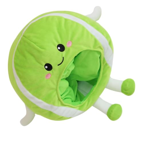 Hemobllo Tenniskopfhut Sportkostümhut Halloween-cosplay-kostüm Karneval Kopfbedeckung Masquerade Festival Cosplay Hut Halloween-kostüm-kopfbedeckung Hut Anziehen Kurzer Plüsch Light Green von Hemobllo