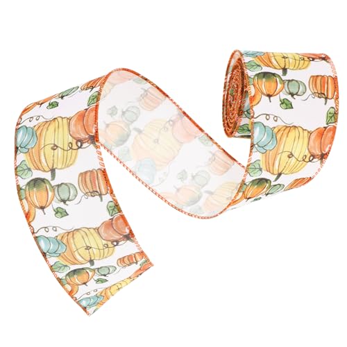 Hemobllo Thanksgiving Geschenkband Kürbis Dekoband DIY Bastelband Geschenkverpackung Festliche Herbstdeko Hemobllo Thanksgiving Geschenkband Kürbis Dekoband DIY Bastelband Geschenkverpackung Festliche Herbstdeko von Hemobllo