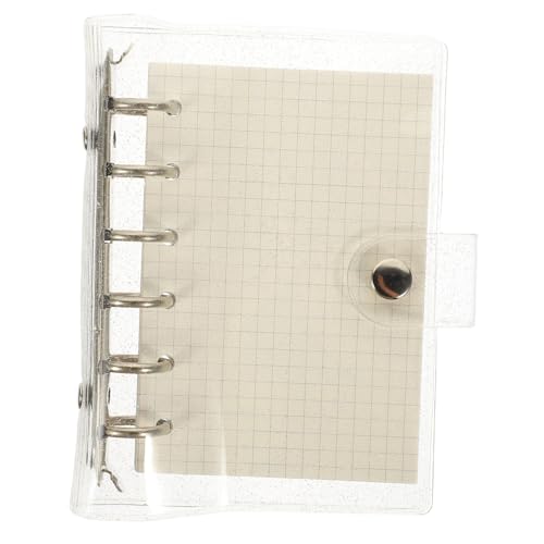 Hemobllo Transparentes Loose Leaf Notizbuch Ringbuch Organizer mit Kariertem Nachfüllpapier Wasserdichtes Schreibheft für Schule Büro und Scrapbooking von Hemobllo