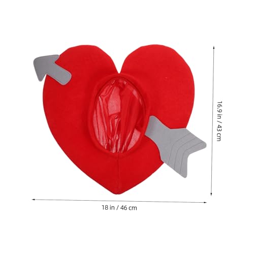 Hemobllo Valentinstag Herz Stirnband Cupid Kostüm Kopfstück mit Liebespfeil Design für Weiches Material Sicherer Sitz Romantisches Partyaccessoire für Karneval Halloween Weihnachten von Hemobllo