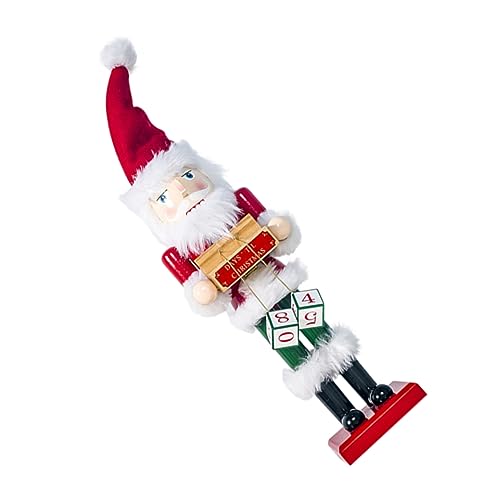 Hemobllo Weihnachtliche Holzfigur Weihnachtsmann Handbemalt Farbenfroh Festliche Tischdekoration für Zubehör Weihnachts Deko Holzpuppe von Hemobllo
