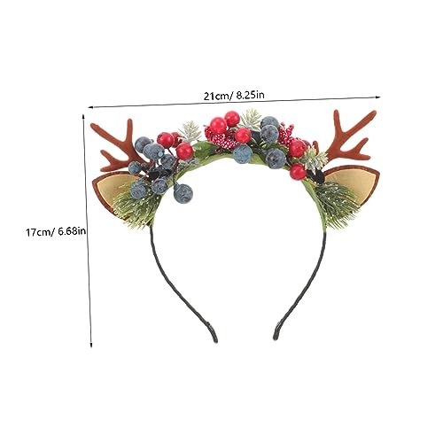 Hemobllo Weihnachtlicher Rentier Haarreif mit Kreativem Geweihdesign Leichtes Einheitsgroßes Haar Accessoire für Damen Festliche Kostüm Stirnbänder für Party Karneval und Cosplay Hemobllo Weihnachtlicher Rentier Haarreif mit Kreativem Geweihdesign Leichtes Einheitsgroßes Haar Accessoire für Damen Festliche Kostüm Stirnbänder für Party Karneval und Cosplay von Hemobllo