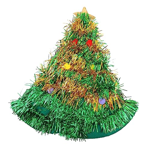 Hemobllo Weihnachtshut Baumform mit LED Beleuchtung Langlebiger Non Woven Glitzernder Stern Lustiger Partyhut für Erwachsene und Festliche Weihnachtsdekoration Hemobllo Weihnachtshut Baumform mit LED Beleuchtung Langlebiger Non Woven Glitzernder Stern Lustiger Partyhut für Erwachsene und Festliche Weihnachtsdekoration von Hemobllo