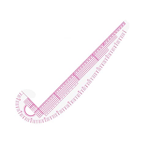 Französischer Kurvenherrscher, 40 cm/15,7 Zoll Plastikmetrik Nählineer, 3 in 1 DIY -Handwerkslehrer für Zeichnen, Handwerk, Nähprojekt von Hemore