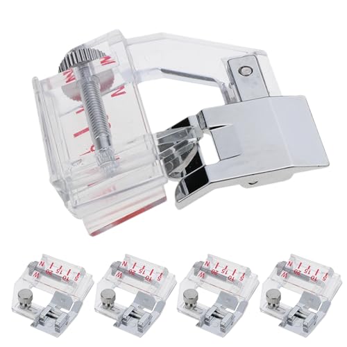 Hemousy Nähmaschinenbindemittel, Kantenführung Druckerfuß,5 Pack Naht Guide Gauge - Einstellbare Hochleistungs -Präzisions -Saum -Ansätze für die Stickerei des Kleidungsstücks Hemousy Nähmaschinenbindemittel, Kantenführung Druckerfuß,5 Pack Naht Guide Gauge - Einstellbare Hochleistungs -Präzisions -Saum -Ansätze für die Stickerei des Kleidungsstücks von Hemousy