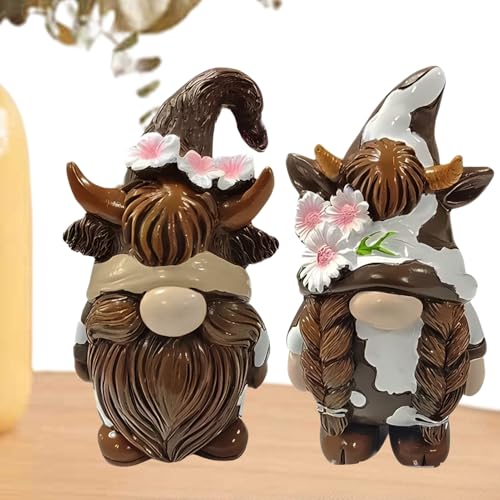 Hemousy Resin Gartenzwerge Deko | Miniatur Gartenzwerge Deko Aus Resin | Kleine Landschaftsdekoration Für Terrasse Wohnzimmer Bücherregal von Hemousy