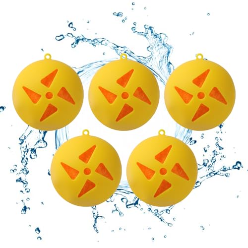 Hemousy Wiederverwendbare Wasserbälle - Pool Spaßbälle 5er-Set - Wiederbefüllbare Ballons Für Outdoor Spiele Kindergeburtstag Und Sommeraktivitäten von Hemousy
