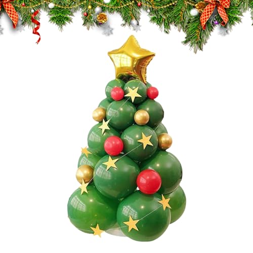Weihnachtsballon-Säulen-Ständer-Set | Stehendes aufblasbares Luftballon-Set - Weihnachtsballon-Girlandenbogen-Set für Weihnachtsparty-Dekorationen Hemousy von Hemousy