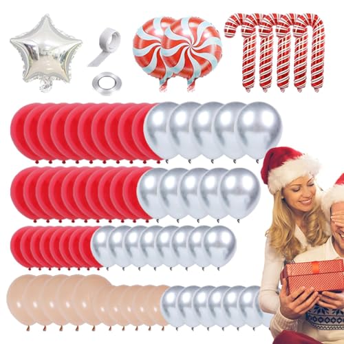 Weihnachtsballons,Stehendes Weihnachtsballon-Set - Tragbares Weihnachts-Latexballon-Werkzeugset für Einkaufszentren, Innenhöfe, Hemousy von Hemousy