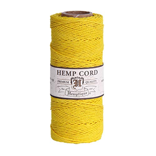 Hemp Cord Spool 20# 205'/Pkg-Yellow von Hemptique