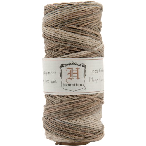 Hemptique Hanf Bunte Kordel Spule 9,1 kg 205 '-Earthy, andere, Mehrfarbig, 6.06 x 6.06 x 12.03 cm von Hemptique