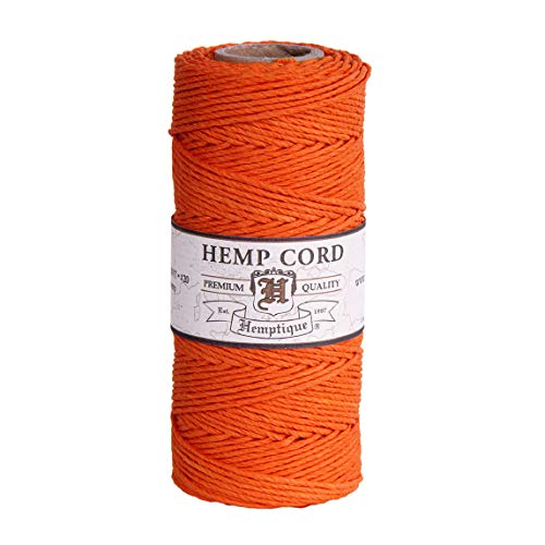 Hemptique Hemp Cord Spool 20lb 205'-Orange, Other, Multicoloured, 6.06 x 6.06 x 11.9 cm Hemptique Hemp Cord Spool 20lb 205'-Orange, Other, Multicoloured, 6.06 x 6.06 x 11.9 cm von Hemptique
