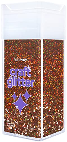 Glitzer für Bastelarbeiten Shaker Bronzebraun holografisches Kunstharz Trinkgläser Karten Weihnachtsschmuck Kerzen grob Nägel Gesicht Kosmetik 130g / 4,6 oz von Hemway