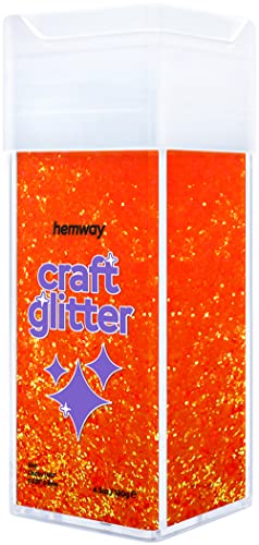 Glitzer für Bastelarbeiten Shaker fluoreszierendes orangefarbenes Kunstharz Trinkgläser Karten Weihnachten Schmuck Kerzen grob Nägel Gesicht Kosmetik 130g Glitzer für Bastelarbeiten Shaker fluoreszierendes orangefarbenes Kunstharz Trinkgläser Karten Weihnachten Schmuck Kerzen grob Nägel Gesicht Kosmetik 130g von Hemway