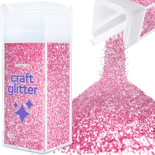 Glitzer für Bastelarbeiten Shaker rosafarbenes Kunstharz Trinkgläser Karten Weihnachtsschmuck Kerzen fein Nägel Gesicht Kosmetik 130g/4,6 oz von Hemway