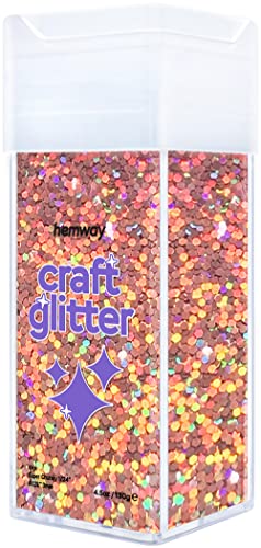 Glitzer für Bastelstreuer Roségold holografisches Kunstharz Trinkgläser Karten Weihnachtsschmuck Kerzen super klobig Nagel Gesicht Kosmetik 110 g / 3,9 oz Glitzer für Bastelstreuer Roségold holografisches Kunstharz Trinkgläser Karten Weihnachtsschmuck Kerzen super klobig Nagel Gesicht Kosmetik 110 g / 3,9 oz von Hemway