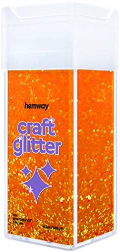 Glitzer für Bastelstreuer fluoreszierendes Orange Harz Trinkgläser Karten Weihnachten Schmuck Kerzen extra grob Nägel Gesicht Kosmetik 130g / 4,6 oz Glitzer für Bastelstreuer fluoreszierendes Orange Harz Trinkgläser Karten Weihnachten Schmuck Kerzen extra grob Nägel Gesicht Kosmetik 130g / 4,6 oz von Hemway