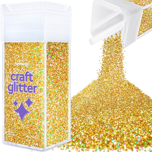 Glitzer für Bastelstreuer holografisches Kunstharz Gold Trinkgläser Karten Weihnachtsschmuck Kerzen fein Nägel Gesicht Kosmetik 130g/4,6 oz Glitzer für Bastelstreuer holografisches Kunstharz Gold Trinkgläser Karten Weihnachtsschmuck Kerzen fein Nägel Gesicht Kosmetik 130g/4,6 oz von Hemway