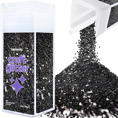 Glitzer für Bastelstreuer schwarzes Kunstharz Trinkgläser Karten Weihnachtsschmuck Kerzen extra klobig Nägel Gesicht Kosmetik 130g Glitzer für Bastelstreuer schwarzes Kunstharz Trinkgläser Karten Weihnachtsschmuck Kerzen extra klobig Nägel Gesicht Kosmetik 130g von Hemway