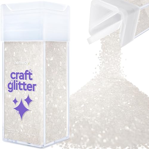 Glitzer für Bastelstreuer weißes schillerndes Kunstharz Trinkgläser Karten Weihnachtsschmuck Kerzen extra grob Nägel Gesicht Kosmetik 130g / 4,6 oz Glitzer für Bastelstreuer weißes schillerndes Kunstharz Trinkgläser Karten Weihnachtsschmuck Kerzen extra grob Nägel Gesicht Kosmetik 130g / 4,6 oz von Hemway