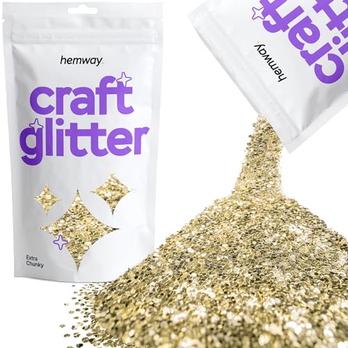 Hemway Champagne Craft Glitter 100g 3,5 Unzen Extra-Chunky 1/24" 0,040" 1MM für Kunsthandwerk Tumblers Papier Glasdekorationen Verschönern Hemway Champagne Craft Glitter 100g 3,5 Unzen Extra-Chunky 1/24" 0,040" 1MM für Kunsthandwerk Tumblers Papier Glasdekorationen Verschönern von Hemway
