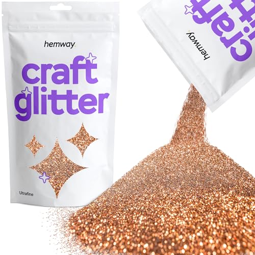 Hemway Bronze Craft Glitter 100g 3,5 Unzen Ultrafein/Extra Fine 1/128" 0,008" 0.2MM für Kunsthandwerk Tumblers Papier Glasdekorationen Verschönern von Hemway